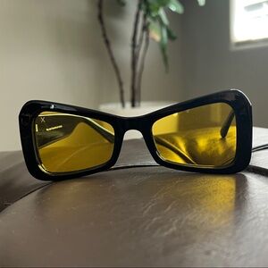 Dime x Kali Uchis Collab - Black Sunglasses with Yellow Lenses